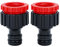 TOPWAYS 3/4 inch and 1/2 inch Hose Tap Connector, 2in1 Plastic Graden Threaded Faucet Adapter Outside Tap Connector For Hose Pipe (2pcs)