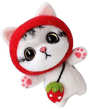 SEWACC Plüschkatze Selber Machen Puppenherstellungs-filzset Partytütenfüller Für Bausätze Gefüllte Katze Plüschtier Bausatz Wollfilzset Katzenpflegeset Gewichtetes