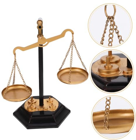 NOLITOY Metallwaage Ornament Vintage Waage Der Gerechtigkeit Dekoration Für Büro Und Zuhause Als Tischdekoration Und Aufbewahrungselement