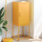 THOYTOUI Highboard, Schränke TV-Schrank Vitrinenschrank Buffetschrank Geeignet für Soggiorno Cucina Camera da letto Corridoio Senfgelb 36x39x107 cm Stahl