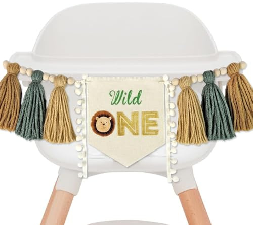 Dschungel Safari Hochstuhl Girlande Baby Safari Geburtstag Deko Hochstuhl Banner Erster Geburtstag Wild One Party
