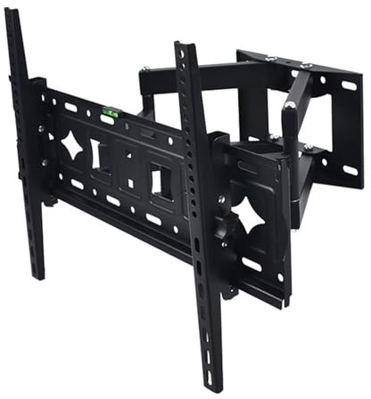 Sturdy Full Motion TV Wall Bracket Designed for 32 to 80 Inch Displays Including Flat Curved Options Swivel Tilt Mechanism Supports 132lbs Compact Footprint 21x18x18cm