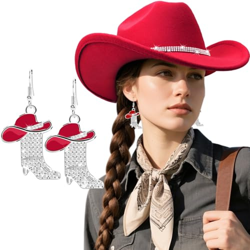 DRESHOW Fedora-Hut mit breiter Krempe für Damen Gürtelschnalle Retro-Panama-Schlapphut