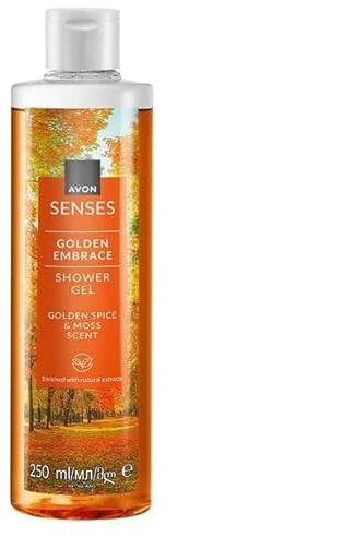 Avon Senses Golden Embrace Duschgel, goldene gewürze & Moos, 250 ml