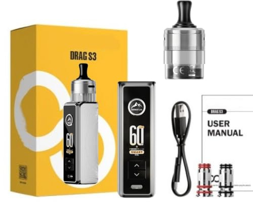For VOOPOO Drag S3 Kit Mit integriertem 3000-mAh-Akku, 5 ml,No Nicotine