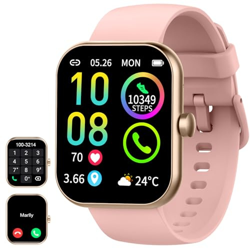 Jugeman Montre Connectée Homme Femme, 1.96 Montre Connectee Podometre Moniteur Sommeil Fréquence Cardiaque, Smartwatch avec Appel Bluetooth, 113+ Sportifs Montre Sport, IP68 Étanche pour Android iOS