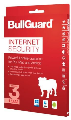 BullGuard Internet Security 2017 - 1 Year 3 Device License - Always Downloads Latest Edition - For All Windows, MAC and Android