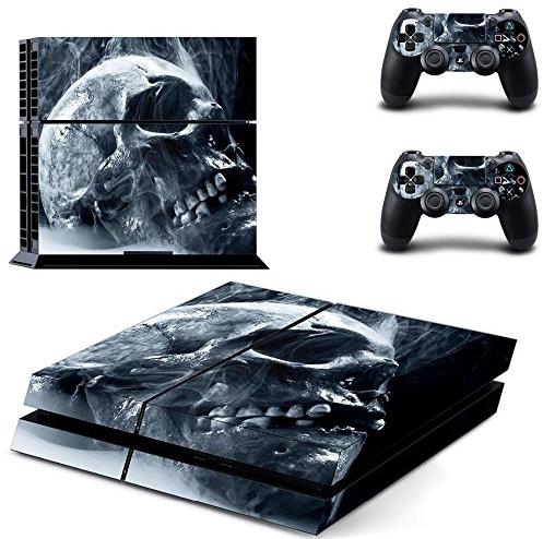 PS4 Haut Aufkleber, Wondder Schutz Vinyl Aufkleber Haut Aufkleber für PS4 Konsole + 2 Controller Skins + 2 x Silikon Daumen Griffe (Farbe 18)