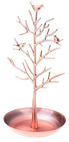Tubayia Metall Vogel Baum Design Schmuckständer Schmuck Organizer für Ohrringe/Armband/Ring/Haarband