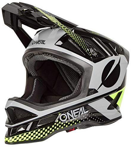 O'NEAL | Mountainbike-Helm | MTB Downhill | Dri-Lex® Innenfutter, Ventilationsöffnungen für Kühlung, ABS Außenschale | Blade POLYACRYLITE Helmet ACE | Erwachsene | Schwarz Grau Neon-Gelb | Größe L