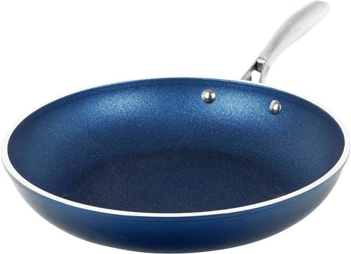 Granitestone Sartén antiadherente azul de 25,4 cm con revestimiento mineral ultraduradero y diamante, 100% libre de PFOA, con mango de acero inoxidable, apta para horno y lavavajillas.