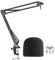 Bras de micro Blue Yeti avec bonnette en mousse, bras de suspension à ciseaux avec filtre anti-pop pour microphone Blue Yeti Pro par SUNMON