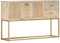 vidaXL Mangoholz Massiv Sideboard mit 2 Türen 2 Schubladen Kommode Anrichte Schrank Beistellschrank Mehrzweckschrank Golden 120x30x75cm