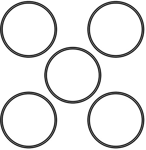 10 Piezas Junta Tórica de Goma, Arandelas de Nitrilo Goma, OD 57mm ID 52.2mm Ancho 2.4mm, Arandelas de Goma Surtidas para Grifos Cocina y Fontaneria Reparación Rápida Automática-Othmro