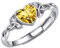 ChicSilver Damen Gebursstein Ring mit Herz Zirkonia Ringe Silber 925 Fingerring Frauen Keltischer Knot Silber Ring mit Herz Topas Ring Stein Verlobungsring Engagement Modeschmuck für Jahrestag