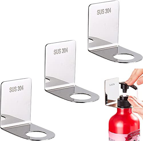 Cohentbliss Duschgel Flaschenhalter Haken Spender Pumpe Flaschen Halter Shampoo Flaschenhalter 3 Stück, Wandmontage, Kleine Lochdurchmesser 2.7cm Multifunktional für Küche und Bad