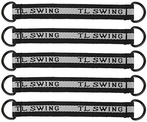 Hängematten Befestigung, 5 Stück 24cm Swing Hanging Kit Schaukel-Verbindungsgürtel Outdoor Indoor Hängesessel Schaukel Zubehör mit D-Ringen für Schaukel Hängematten
