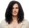 REEWES Men Wigs Long Men Wigs Curly Wave Layered Hair With Cap Flame Redartant Synthetic Hair Wig Natural Hair Wig For Male Daily Costume(Black)