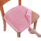Homaxy Stuhlbezug Sitzfläche Samt Weich Sitzbezug Stuhl Stretch-sitzbezüge für Esszimmerstühle Abwaschbar Schonbezug Hussen für Stühle- 6er Set, Rosa