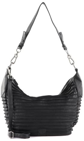 FREDsBRUDER Damen Schultertasche Riffel Flowow schwarz One Size