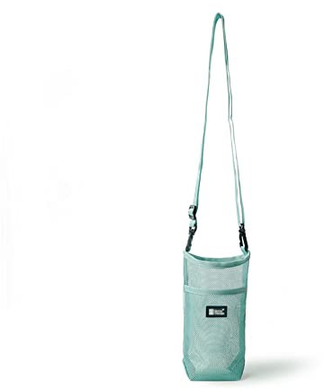 Jiamusi Water Bottle Pouch for 18oz Carrier,Foldable Lightweight Mesh Water Bottle Sleeve Bag for Backpack Hiking Cycling Walking,Mint Green