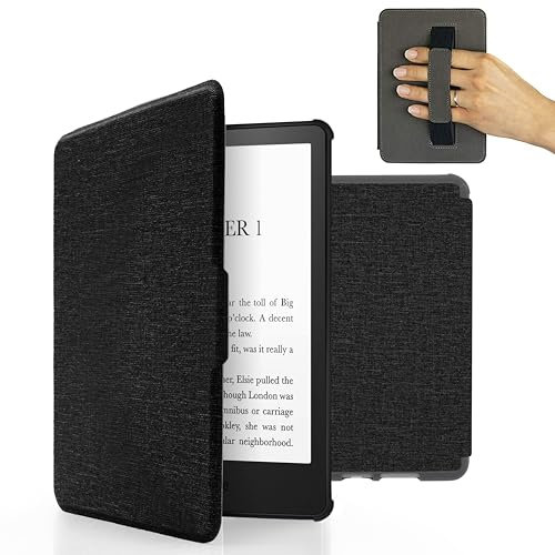 MyGadget Custodia per Tolino Shine 3 | Kobo Clara HD - Cover con Funzione Sonno | Sveglia automatica Integrata Nero