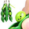 Kreativer Extrusions-Erbsen-Schlüsselanhänger, niedlicher Stressabbau, Edamame-Schlüsselanhänger für Damen und Herren, lustiger Schmuck, mittelgroß, andere Edelsteine, Wie abgebildet, M