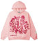 Aelfric Eden Sweat à Capuche Homme Sweatshirt Manches Longues Hoody Pull Oversize Casual Coton Automne Hiver Top Blouse Chic Rose L
