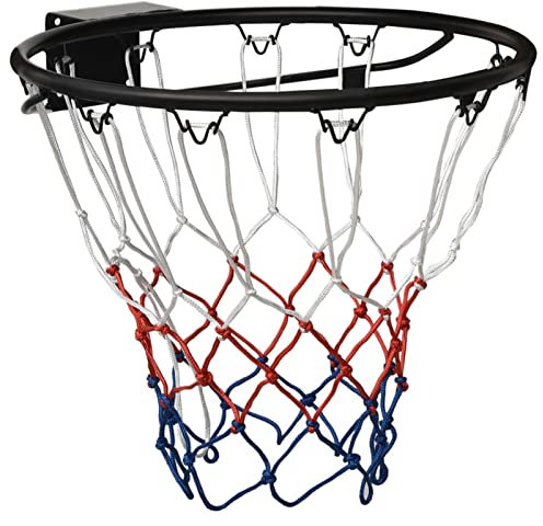 Tidyard Basketballring Basketballnetz Basketballkorb Basketball Basketballring Schwarz 45 cm Stahl