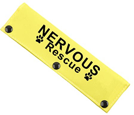 JXGZSO Nervous Rescue Ask to Pet Dog Leash Wrap Rescue Dogs Anxious Dogs Leash Sleeve Cover (Nervous Rescue DLS)