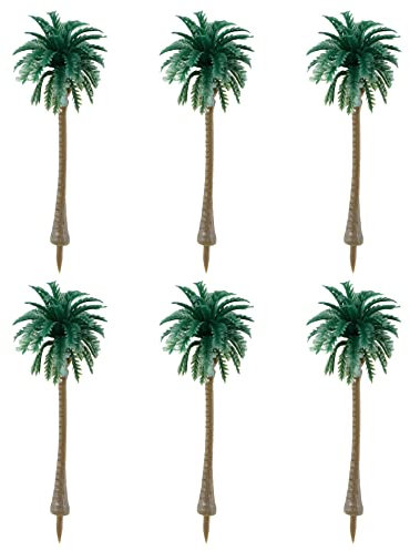 Bitray Model Coconut Palm Tree 2.8 Height Mini Scenery Plastic Tree Building Model Trees -6pcs