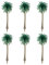 Bitray Modell Kokospalme, 7,1 cm Höhe, Mini-Landschaft, Kunststoff, Modellbäume, Modellbäume, 6 Stück