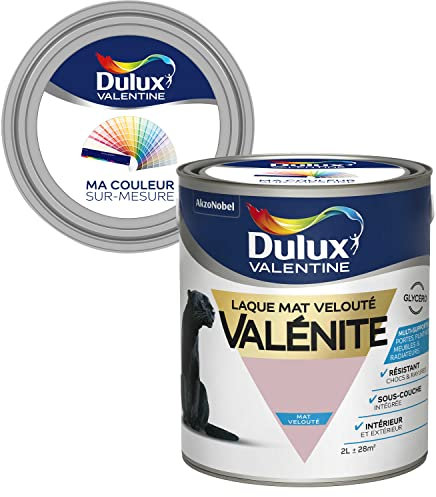 Ma Couleur Sur-mesure par Dulux Valentine – Peinture Laque Glycéro - Grande résistance pour boiseries et ferronneries - Mat Rose des Sables 2 L