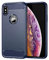 IDEWEI Cell phone case for iPhone XS Max,Refined carbon fiber,Anti-fall,Anti-fingerprint,Full protection Blue