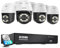 ZOSI 4K PoE Überwachungskamera Aussen Set, 4X 355°/140° Schwenkbar 8MP IP Kamera Überwachung mit 8CH 2TB HDD NVR, KI Personen-/Fahrzeugerkennung, Auto-Tracking