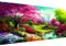 Hjjdiyes Pintura por números para adultos con flores, 80 x 40 cm. Kit de manualidades grande XXL, temática de flores y agua, pintura al óleo sin arrugas (jardín)