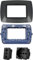 Di Tutto Per Tutti® Set Completo 4 Pezzi Living Light Compatibile, 1 Placca 3 Posti Acciaio Scuro, 1 Supporto 3 Posti, 1 Shuko 2P + T 10/16A 250V, 1 Presa Bipasso 2P+T 16A 250V