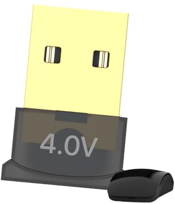 A2ZWORLD Adattatore Bluetooth 5.0 3Mbps, Compatibile con Tutti Periferiche di Input Wireless, Mouse/Tastiera/Joystick/Cuffie/Stampante/Altoparlanti per Computer