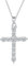 GAVU Damen 925 Sterling Silber CZ Paved Kreuz Anhänger Halskette