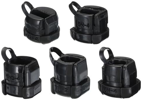 sourcing map 100pcs Strain Relief Cord Connector Cable Bushing Boot Sleeve for Electric Cable Cord Insulation Protection, 2-3mm/4-5mm/4.5-5.5mm/6.5-7.5mm/6.5-8mm