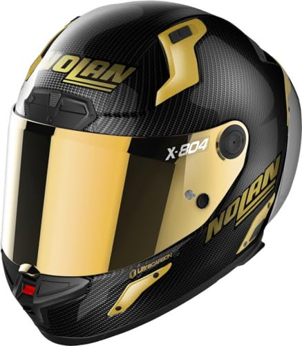 Nolan X-804 RS Ultra Carbon Golden Edition Helm, schwarz/Gold, XL (62)