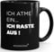 MoonWorks Tasse Spruch Sarkasmus schwarzer Humor Arbeitskollegen Geschenk lustig Bürotasse demotivierender Kaffeebecher Ich atme ein ich raste aus schwarz standard