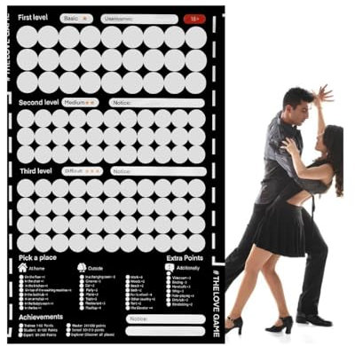 Kopinma Liebesspiel-Poster, 100 Date-Night-Games, kreatives Liebesspiel Scratch Off Poster, Date-Poster zum Rubbeln, Paar Date-Night-Games Rubbelposter, Geschenk für den, Freundin