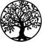 SENTOP HDF0206 Arbre de vie Image sculptée sur le mur en bois pour l'intérieur (noir, 40 cm)