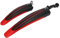 Akozon Fahrrad-Schutzblech-Set Vorne und Hinten, Verdickter, Verbreiterter Schutzblech für 20-26-Zoll-Rennräder und Mountainbikes, Hergestellt aus Hochdruck-PVC-Material (Rot)