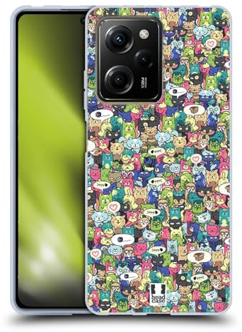 Head Case Designs Katze Tierische Überlastung Soft Gel Handyhülle Hülle kompatibel mit Xiaomi Redmi Note 12 Pro 5G