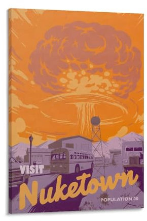 Nuketown Call The of Duty First-Person-Shooter Videospiel-Poster für Zimmer, ästhetische Leinwand, Wandkunst, Schlafzimmer-Dekor, 30 x 45 cm