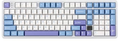 MechLands LEOBOG Hi98 Aluminum Alloy Wired Gaming Keyboard, 98% Hot Swappable Custom Keyboard, Programmable Gasket-mounted Mechanical Keyboard with FR4 Plate, NKRO, RGB for Win/Mac/Linux (White)