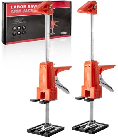 Guolich Brazo ahorrador de trabajo,2 piezas Elevador de Tablero de Puertas Duradero Con Escala,Hasta 880 lbs/400 kg, Multifunción Levantador de Azulejos,Para Puertas,Armarios,Azulejos de Pared,39cm