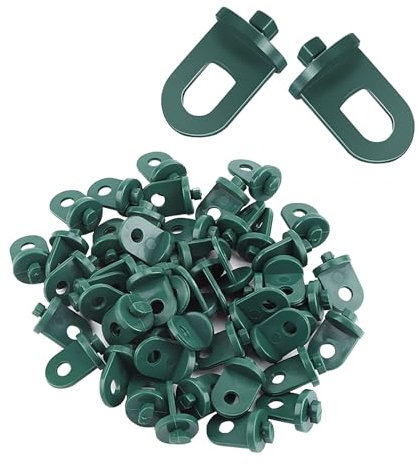 YCLFHOO 50 Pcs Greenhouse Twist Clips,Plastic Greenhouse Hooks for Hanging,Greenhouse Shading Fixing Clips for Hanging Plants in Outdoor Gardens/Greenhouse Laborer to Fixing Wires in Greenhouse/Indoor